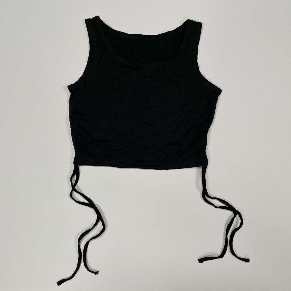 Tie crop top tank